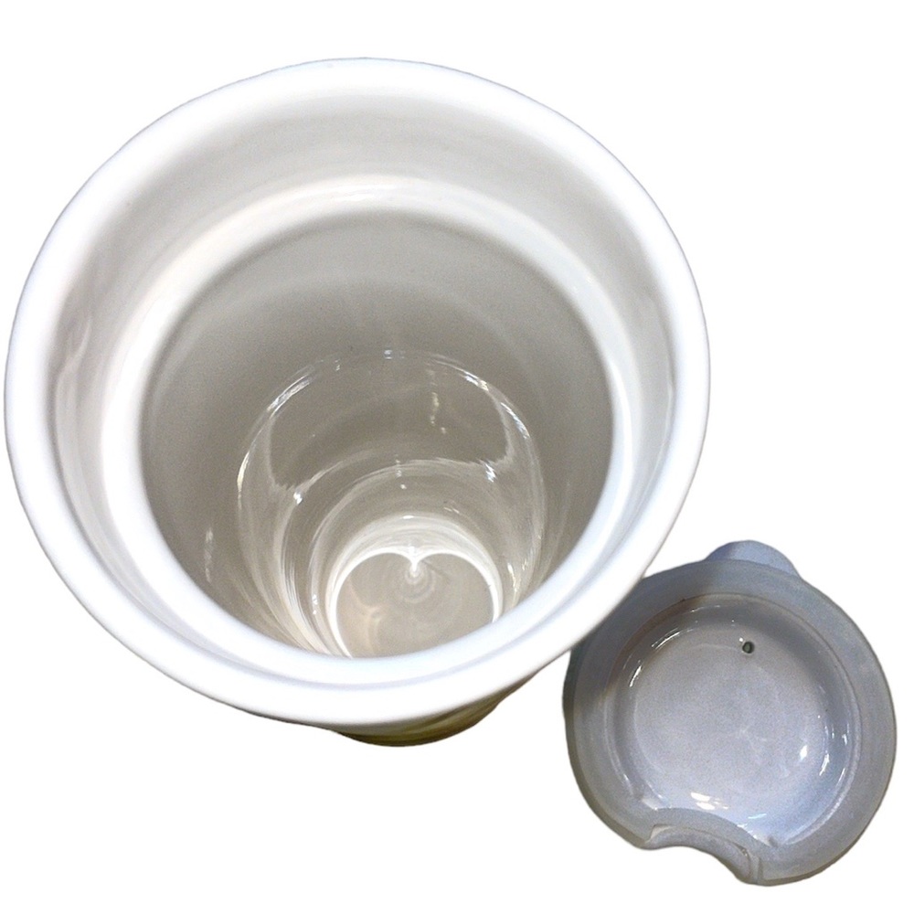 Rae Dunn Happy Ceramic Travel Tumbler with Lid - Picture 4 of 6